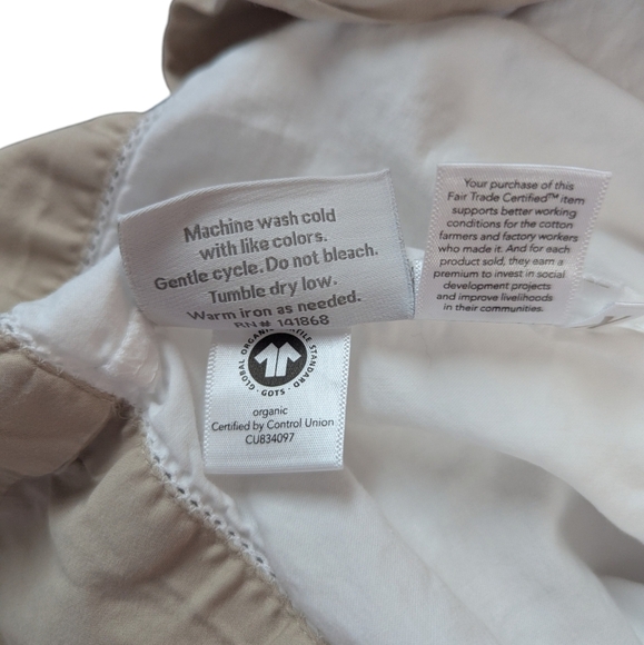 BOLL & BRANCH Colorblock Organic Cotton Sheet Set White Oak Tan Cal King - Picture 3 of 6